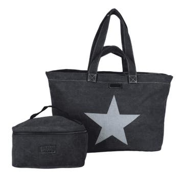 Reisset Strandtas + Toilettas Canvas Ster, Verzenden, Nieuw
