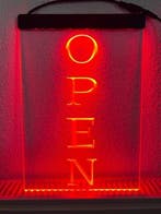 OPEN neon bord lamp LED verlichting reclame lichtbak VERTICA, Verzenden, Nieuw in verpakking