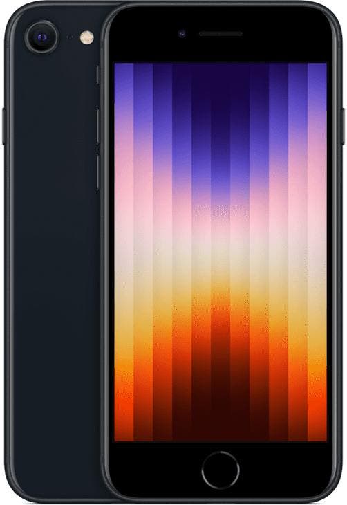 Nieuwstaat Apple iPhone SE (model 2022) zwart 128GB 4.7..., Telecommunicatie, Mobiele telefoons | Apple iPhone