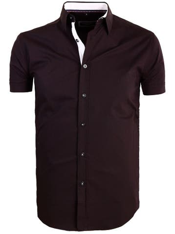 Carisma Overhemd Korte Mouw Effen Zwart 9102, Kleding | Heren, Verzenden, Nieuw, Zwart