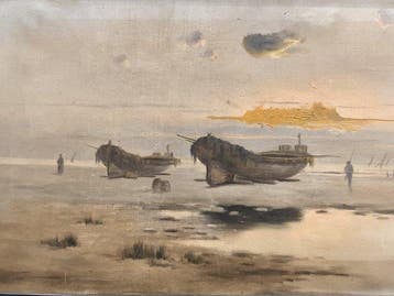 Seguidor de Eugène Boudin (XIX), Navolger van - Marina al