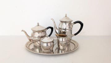 WMF / Geislingen - Koffie- en theeservies (5) - Legering,