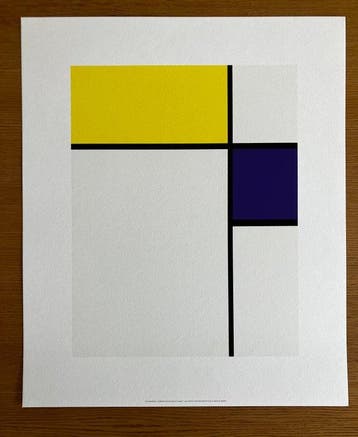 Mondrian - Composition (blanc/blue), Antiek en Kunst, Antiek | Meubels | Stoelen en Banken