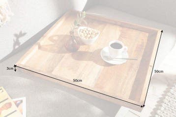 Massief dienblad MAKASSAR 50cm mangohouten serveerplank -, Ophalen of Verzenden, Nieuw