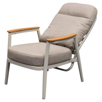Savanna verstelbare dining tuinstoel aluminium latte, Tuin en Terras, Tuinstoelen, Ophalen of Verzenden, Nieuw