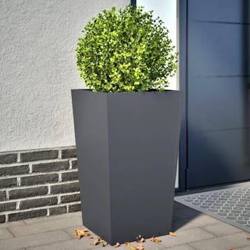 vidaXL Plantenbakken 2 st 45x45x75 cm staal antracietkleurig, Verzenden, Minder dan 60 cm, Nieuw, Metaal
