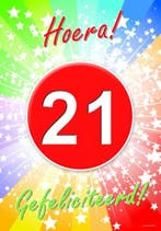 21 jaar verjaardag poster - 21 jaar versiering, Ophalen of Verzenden, Nieuw