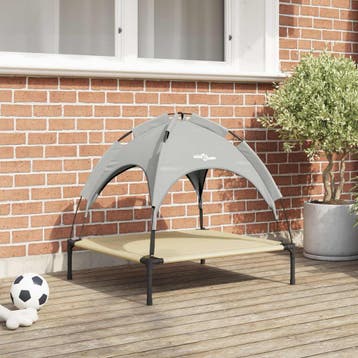 vidaXL Hondenbed 71 x 64 x 71 cm Staal Zilvergrijs, Verzenden, Nieuw