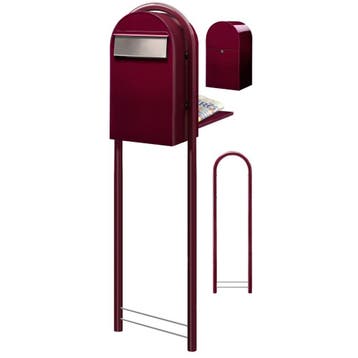 Brievenbus Bobi Grande B (back) - bordeauxrood, Verzenden, Nieuw