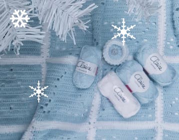 Haakpatroon byClaire Kerstdeken Frozen, Hobby en Vrije tijd, Breien en Haken, Ophalen of Verzenden, Nieuw, Breien of Haken, Wol of Garen