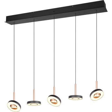 LED Hanglamp - Trio Select Guano - 5 Lichtpunten van 8 Watt, Ophalen of Verzenden, Nieuw, Metaal, Overige fittingen
