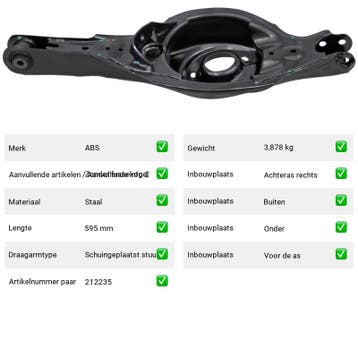 Draagarm Achteras rechts Buiten Onder voor de as Mazda E, Verzenden, Nieuw, Mazda