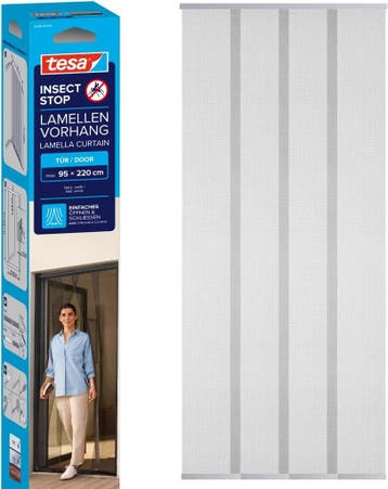 tesa Insect Stop lamellengordijn 95x220 cm wit, Doe-het-zelf en Verbouw, Verzenden, Nieuw