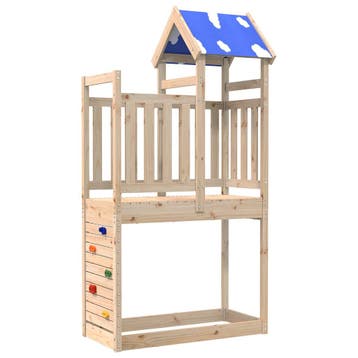 vidaXL Speeltoren Bruin 110,5 x 52,5 x 215 cm Massief, Kinderen en Baby's, Verzenden, Nieuw