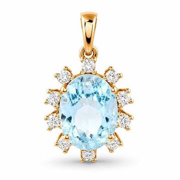 Zonder minimumprijs - Hanger - 14 karaat Geel goud - 2.11ct.