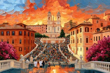 Iconica - Sunset Symphony on the Spanish Steps - unique 1/1