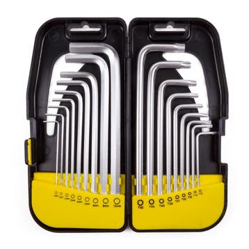 Benson Lange inbus- en Torx sleutelset - 18-delig - chroo..., Ophalen of Verzenden, Nieuw