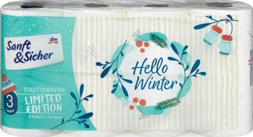 Sanft & Sicher Toiletpapier 3-laags Limited Edition, 8 stuks, Huis en Inrichting, Verzenden