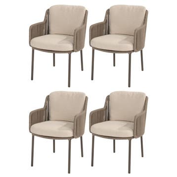 Bernini dining tuinstoel terre 4 Seasons Outdoor set van 4, Ophalen of Verzenden, Nieuw