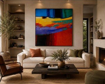 Akhenak - Abstraction, Antiek en Kunst, Kunst | Schilderijen | Modern