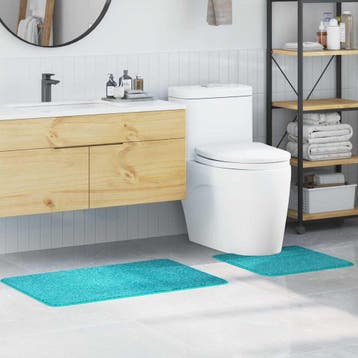 vidaXL Antislip Badmat Set 2 st Turquoise 50 x 50 cm PP, Huis en Inrichting, Verzenden, Nieuw