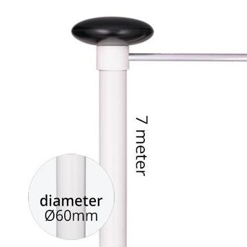 Aluminium baniermast 60mmØ 7 meter, Verzenden, Nieuw