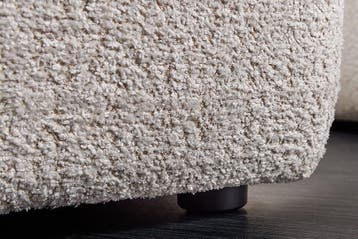 Bank ROYAL 120cm veerkern bouclé champagne beige - 44545, Huis en Inrichting, Banken | Bankstellen, Ophalen of Verzenden, Nieuw