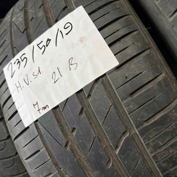 2 x Hankook 235-50-19 Zomerbanden 7mm, Auto-onderdelen, Banden en Velgen, 19 inch, Gebruikt, Ophalen of Verzenden, 235 mm