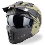 VINZ Shikoku Streetfighter Helm - Groen, Motoren, Kleding | Motorhelmen, Verzenden, Nieuw met kaartje, L, Jethelm