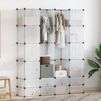vidaXL Modulaire kast met 18 compartimenten wit 37 x 146 x, Huis en Inrichting, Kasten | Kledingkasten, Verzenden, Nieuw