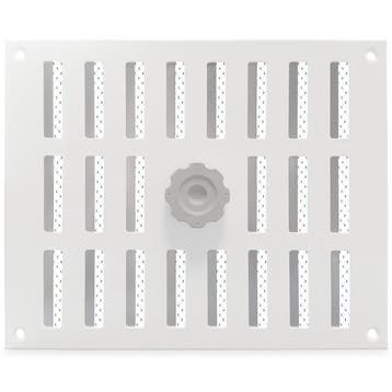 Aluminium afsluitbaar schuifrooster opbouw 245 x 195mm - WIT, Verzenden, Nieuw