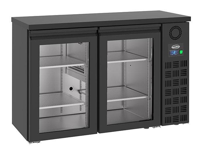 Barkoeler Zwart met 2 Glasdeuren, Zakelijke goederen, Horeca | Keukenapparatuur, Nieuw in verpakking, Koelen en Vriezen, Verzenden