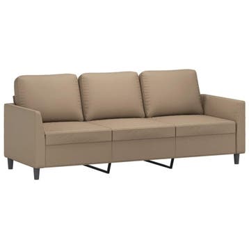 Design Bank Cappuccino | Laatste Stuk! | Retourdeal, Overige materialen, 150 tot 200 cm, Driepersoons, 75 tot 100 cm