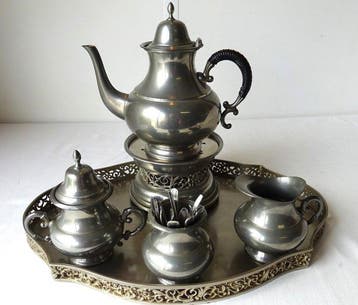 Kurz & Co - Theeservies (20) - Schitterend Theeservies - Tin
