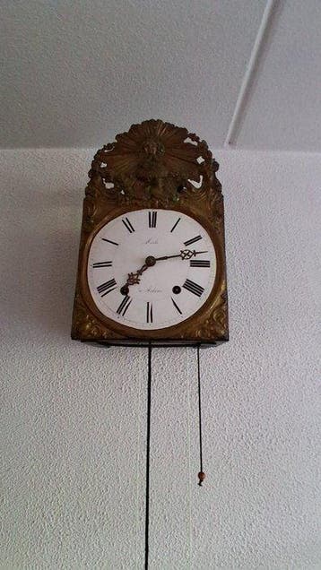 Comtoise klok - Merle a Arlane - Antiek - Gegoten messing,, Antiek en Kunst, Antiek | Klokken