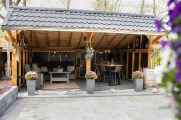 Douglas kapschuur / overkapping 6x4 COMPLEET €5216,-, Ophalen of Verzenden, Nieuw, Veranda