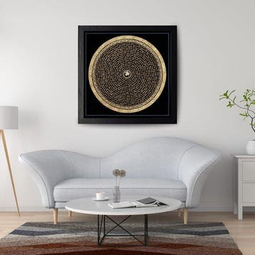 Netra Lama - 100 * 100 cm OM Mantra Mandala | Hand-Painted, Nieuw