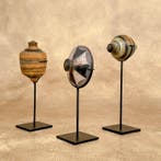 NO RESERVE PRICE - Set of 3 spinning tops - Gasing -, Antiek en Kunst