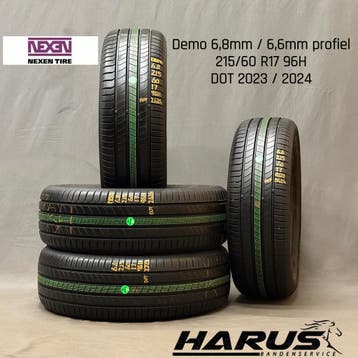 215/60/17 96H Nexen zomerbanden demo 6,8/6,6mm profiel 4X, Auto-onderdelen, 17 inch, Ophalen of Verzenden, Band(en), Personenwagen