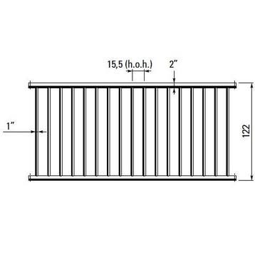 Spijlhek voor stieren en vleesvee 122 cm hoog, lengte 270 cm, Dieren en Toebehoren