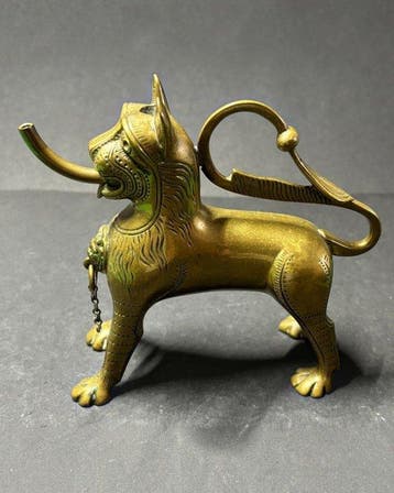Aquamanile - Brons of koper, Antiek en Kunst