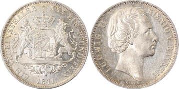 Vereinstaler, daalder Duitsland Vereinsthaler Ludwig Ii B..., Verzenden