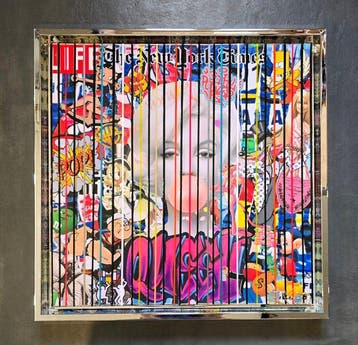 Elmago - Iconic marilyn pop bubble codebarre (large), Antiek en Kunst