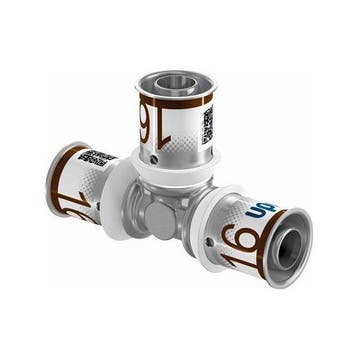 Uponor S-Press Plus perskoppeling Ø16x16x16 T-stuk, Verzenden, Nieuw