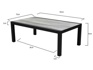 Vegas lounge tuintafel aluminium antraciet, Tuin en Terras, Tuintafels, Ophalen of Verzenden, Nieuw, Aluminium