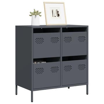 vidaXL Dressoir 68x39x73,5 cm koudgewalst staal, Huis en Inrichting, Kasten | Dressoirs, Verzenden, Nieuw, Metaal