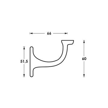 Intersteel Leuninghouder opschroevend vlak zadel - chroom, Verzenden, Nieuw