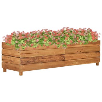 vidaXL Plantenbak verhoogd 150x40x38 cm gerecycled teakhout, 100 cm of meer, Verzenden, Nieuw, Hout