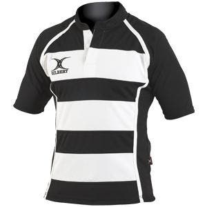 Gilbert rugbyshirt Xact Hooped zwar van €47,99 voor €24,00, Ophalen of Verzenden, Nieuw