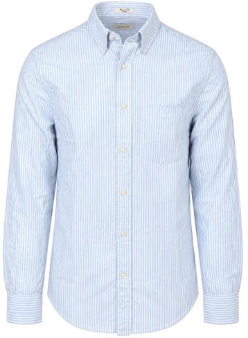Gant Overhemd Oxford Streep Lichtblauw maat XL Heren, Verzenden, Nieuw, GANT